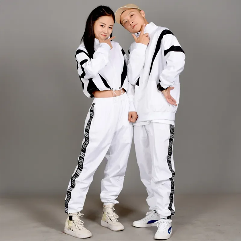 Costumes de danse hip hop pour hommes et femmes, vêtements de danse de rue, vêtements de jazz, vêtements de phtalperformance, tenue de scène moderne pour adultes, nouveau