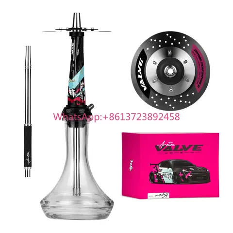 Amotion Valve Racing Car Series Arabic Hookah Shisha Set Single Pipe with Glass Bottle