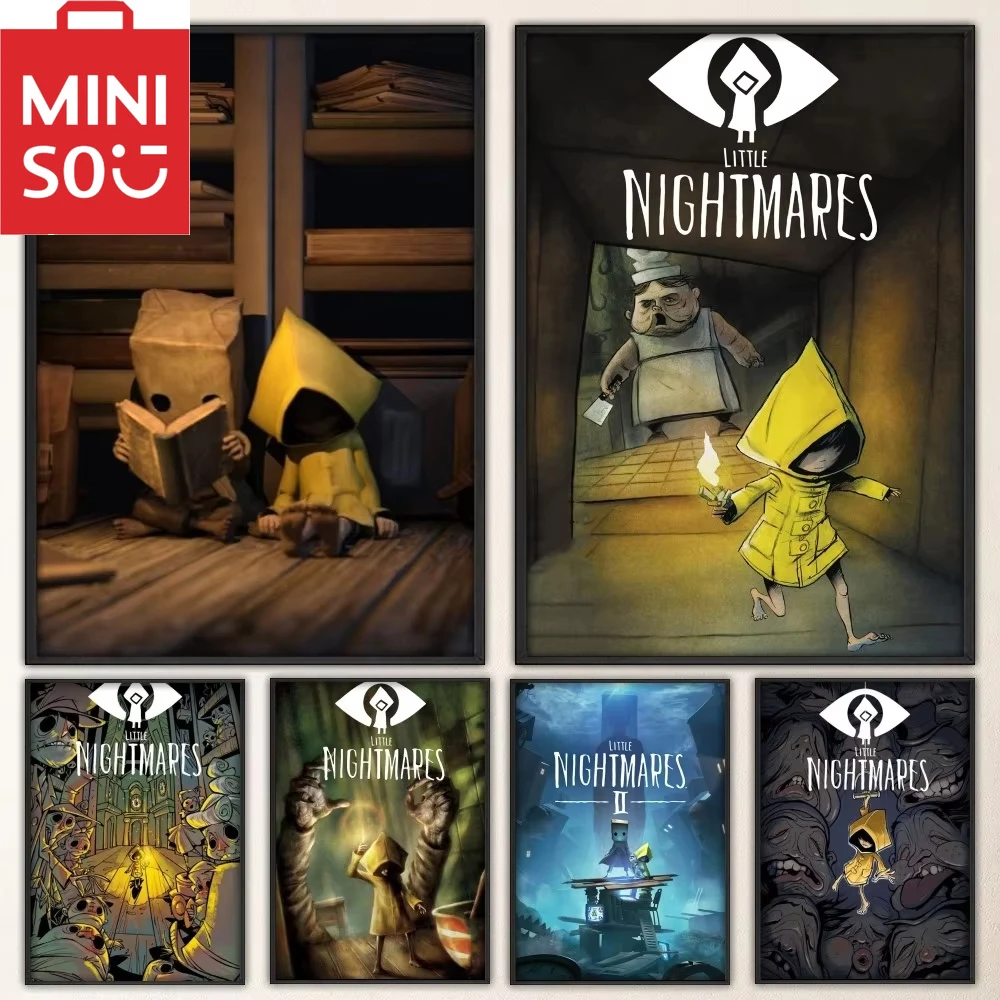 

MINISO картина маслом по номерам игра маленькие кошмары украшение дома живопись настенная спальня декор комнаты подарочные рамки