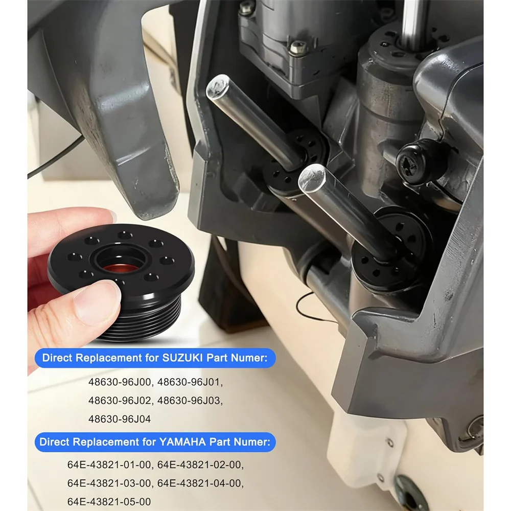 2 Stück Schraubende mit Dichtungen, Tilt- und Trimmmechanismus, passend für 115–250 PS Honda/Suzuki/Yamaha 2- und 4-Takt-Motoren, 64E-43821-01-00 FSM023 4863 – Detail 3