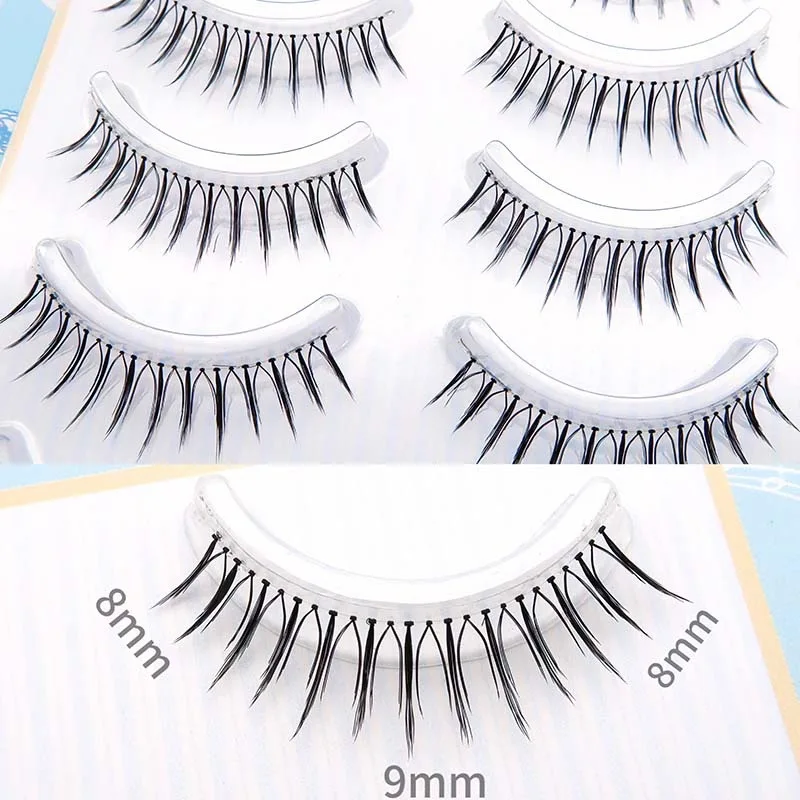 New V Shaped False Eyelashes Korean Girl Group Natural Transparent Stem Lashes Makeup Fairy Grafting Eyelash Extension Tools