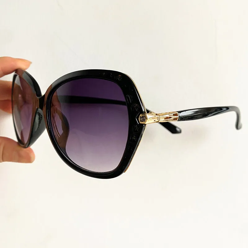

Chinese Style Sun Glasses Women Anti-UV Spectacles Oversize Frame Eyeglasses Personality Temples Google Temperament Sunglasses