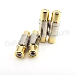 4pcs Dual RCA Connectors Female to Female Jack Socket Plug Straight Adapter Gold Plated Speaker Cable Extender