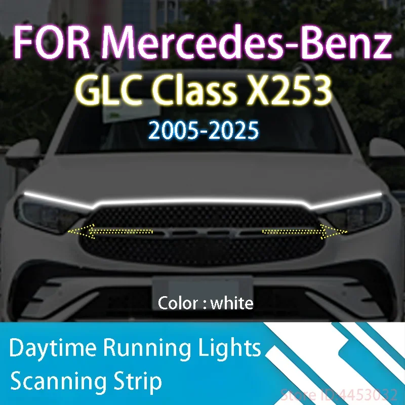 

59 Inch Start Scanning LED Strips For Mercedes-Benz GLC Class X253 2005-2025 Daytime Running Light Light Decorative Lamps 12V