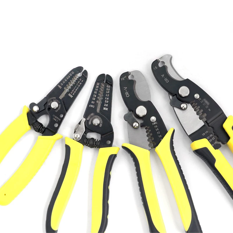 1PC Wire Stripper Cutter Long Nose Pliers Side Cable Shears Electrician Hand Tools Cable Solar Panel Connectors Crimping