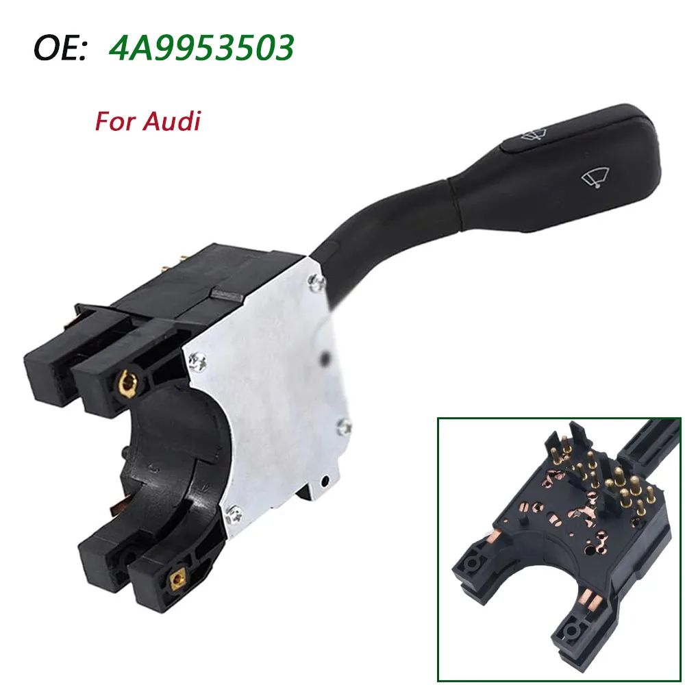 

For Audi 80 100 Steering Column Windshield Wiper Washer Control Switch Button Car Accessories 4A9953503