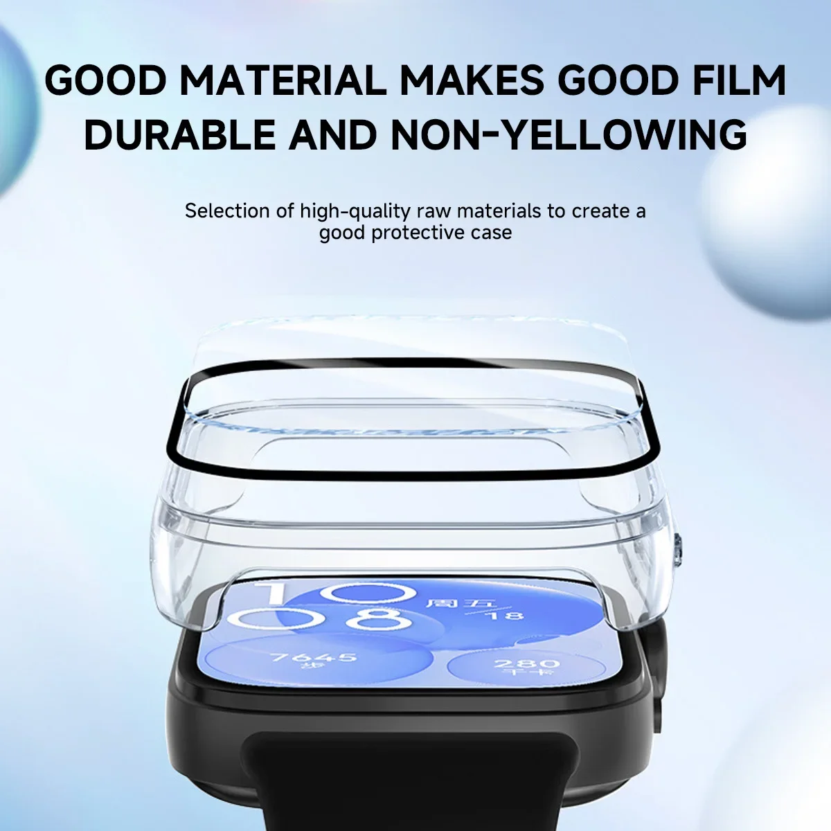 Glass+Case For Huawei Watch Fit 3 All-Around Screen Protector Hard PC Bumper Tempered Glass Watch Case For Huawei Watch Fit 3