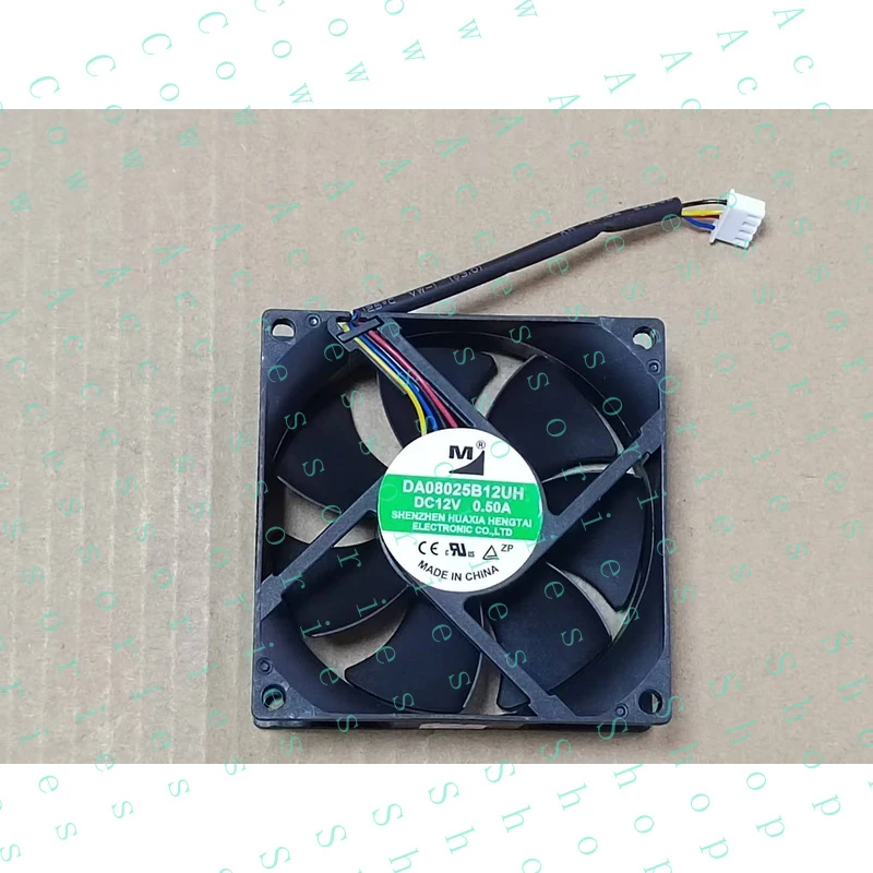 PP+ 1PC  8cm Cooling Fan 4pin  DA08025B12UH DC12V 0.5A 80*80*25MM