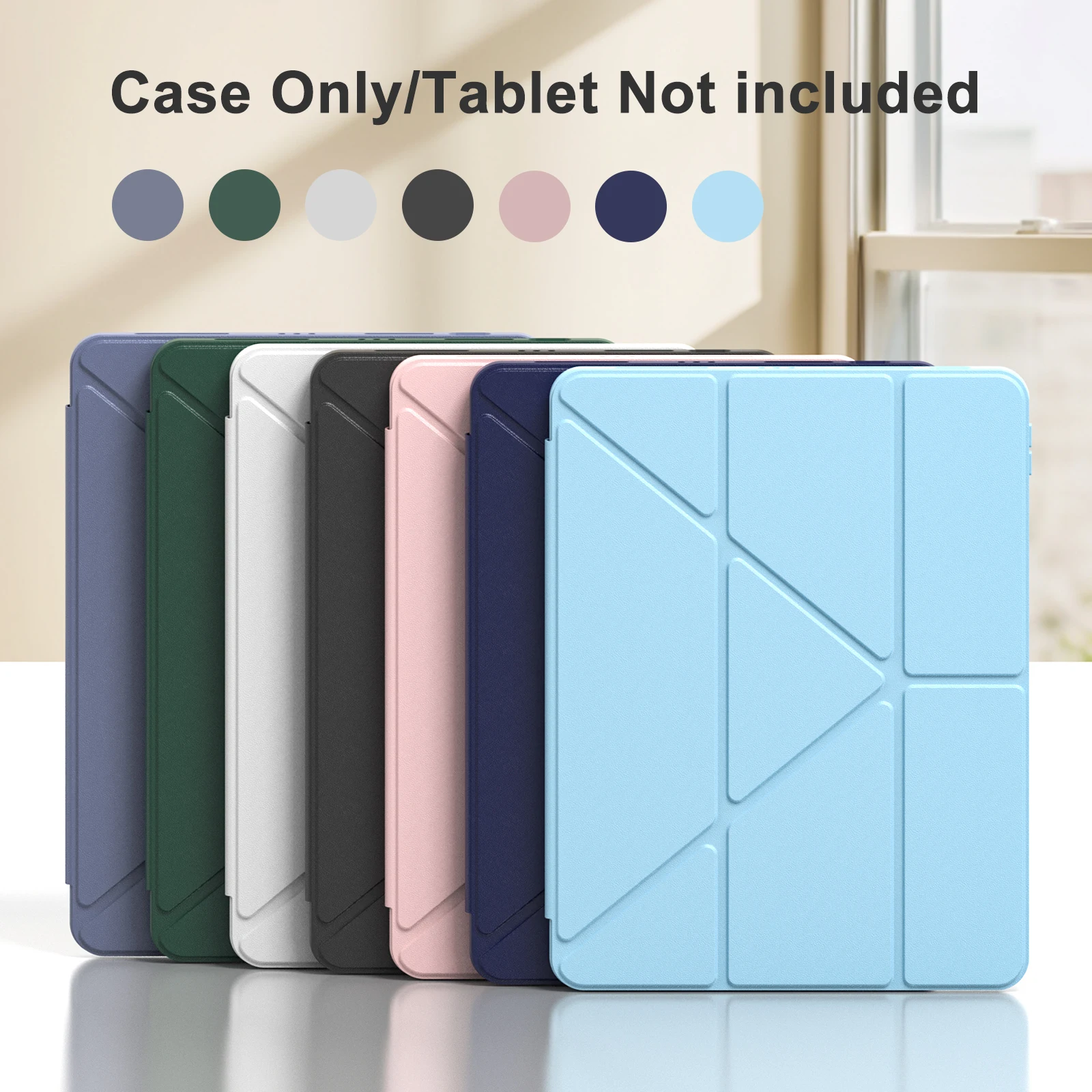 Transparent Acrylic Case for iPad 10th Support Mutil Angles Folding Y-Shaped Stand Cover For iPad (A16) 11in with Pencil Holder