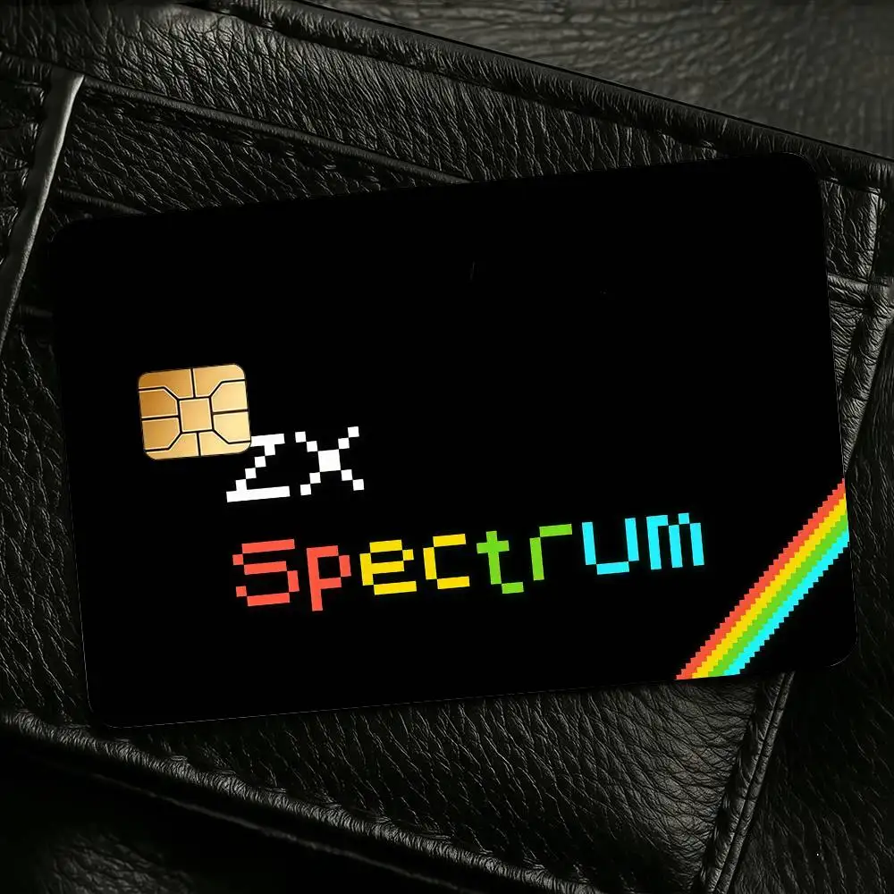 Sinclair Zx Spectrum Credit Skin Cover Card Stickers 4PCS Film Bus Pass Front Decoration Bank Debit Waterproof