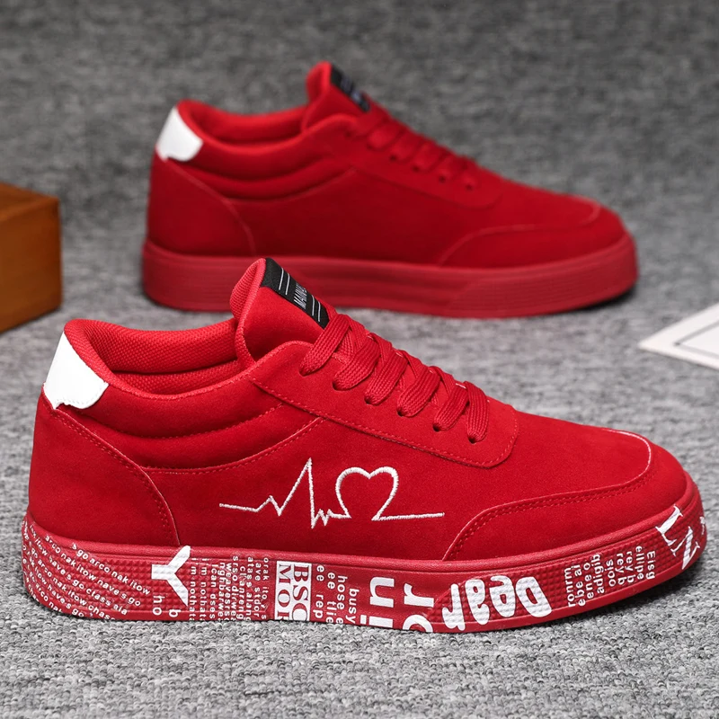 Breathable Mid-Top Sneakers , Heart & Music Graphic Design, Casual Streetwear Shoes for Couples, Valentine's Day & Birthday Gift - view 3