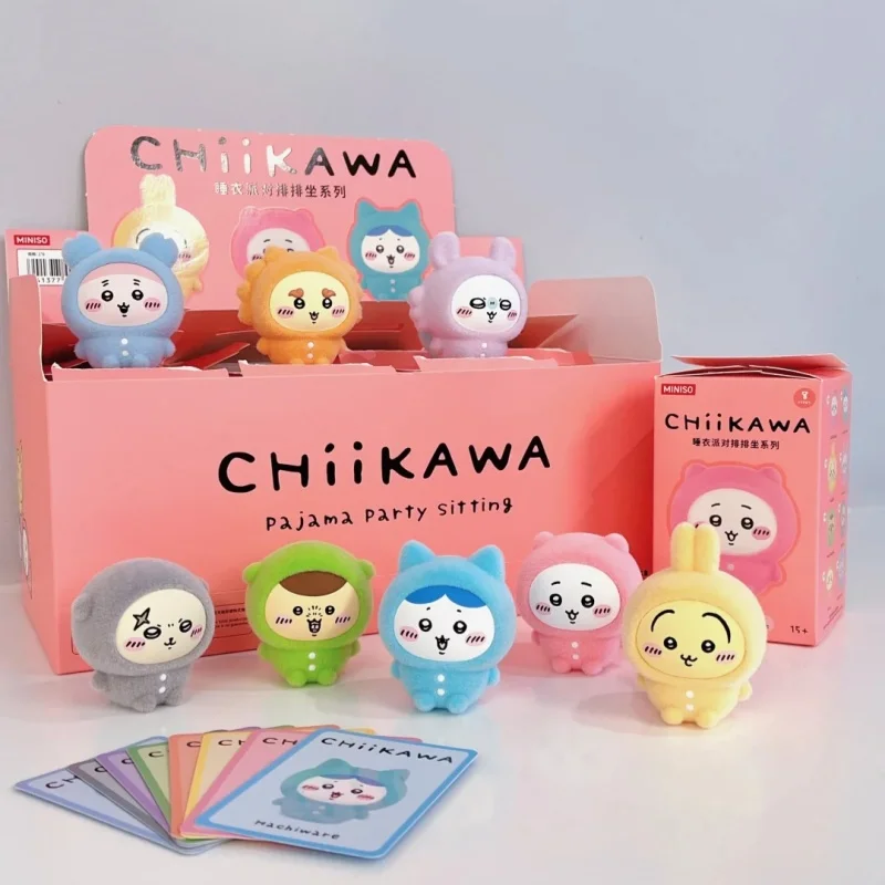 

Оригинальный Hachiware Usagi Momonga R Akko Kurimanju Shisa Kani Blind Box Pajama Party Row Seating Series Kawaii Mini Model Toys
