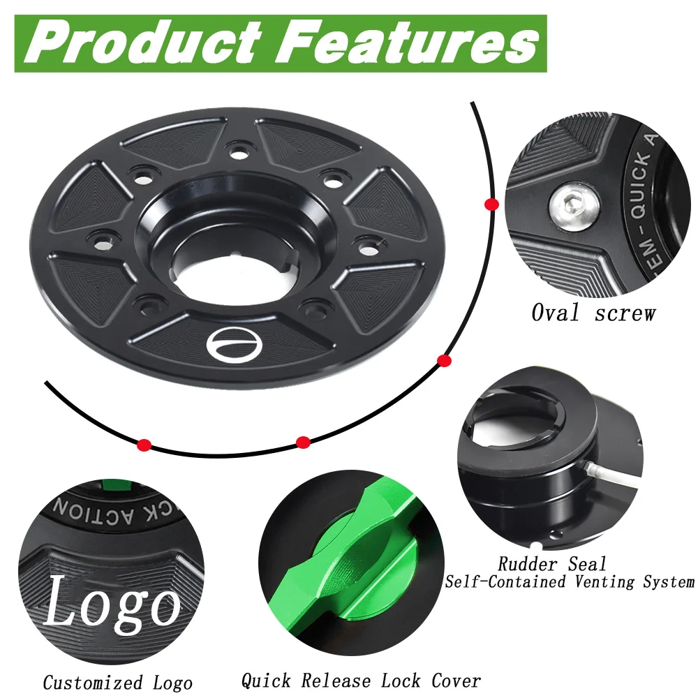 دراجة نارية الإفراج السريع غطاء خزان الوقود لكاواساكي Versys-X 250/300 2017-2025 Versys Klz 1000 2019-2025 الملحقات #3