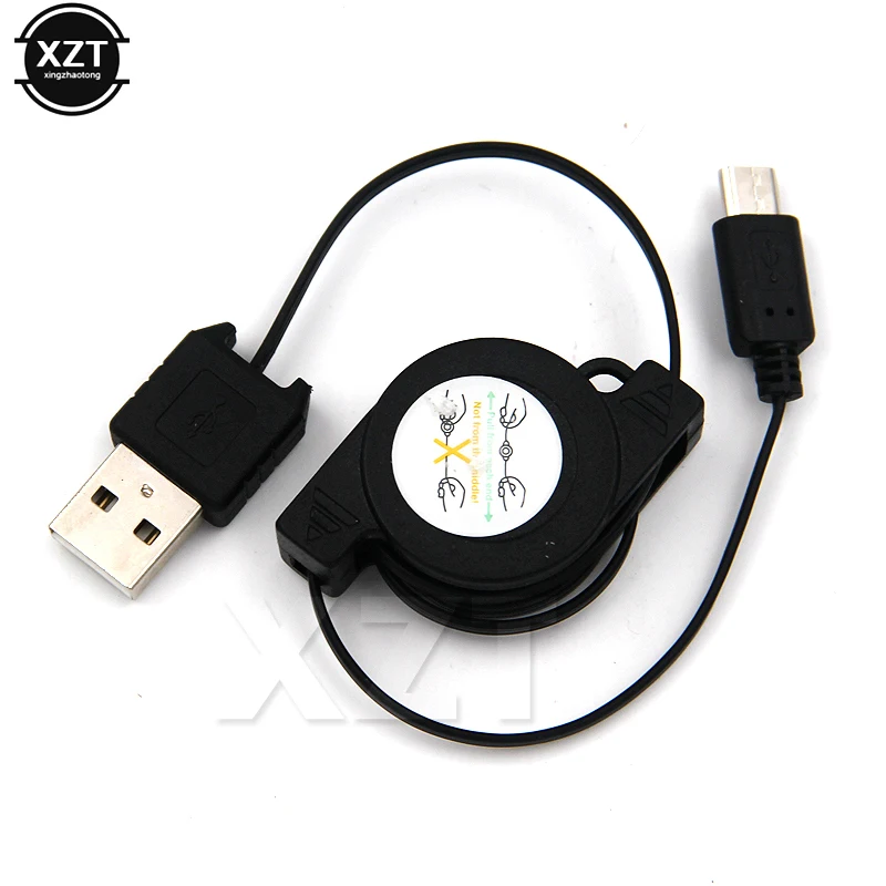 Elastyczny, chowany kabel do ładowania Micro USB dla Androida Xiaomi Huawei Lenovo Samsung telefon przenośna szybka ładowarka Adapter