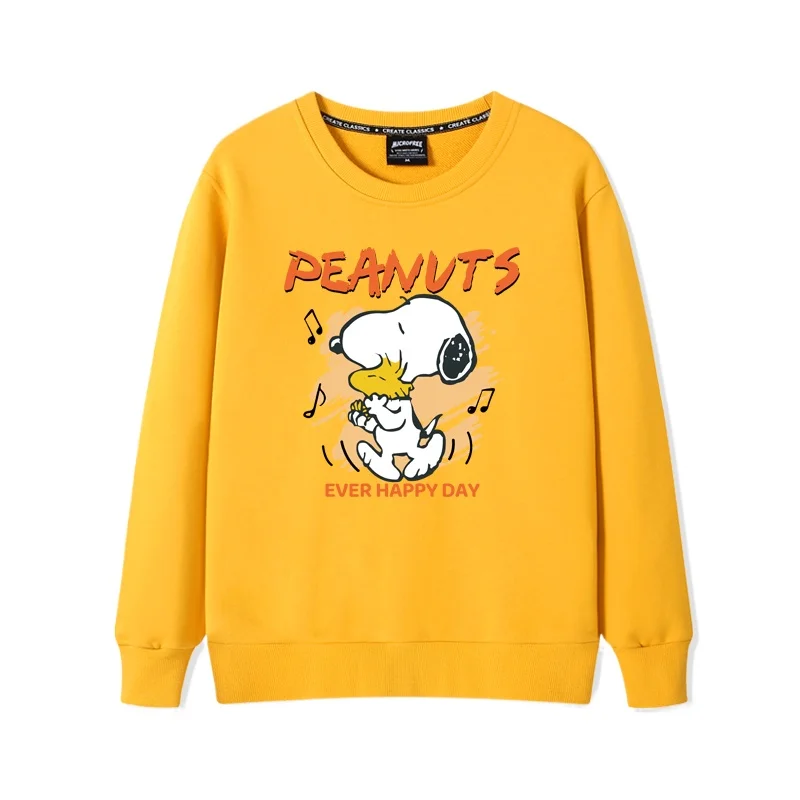 Snoopy Crew Neck Hatless White Sweater Women\'s Early Autumn New Wide Long Sleeve Top y2k  women clothing  tops  y2k top  kawaii