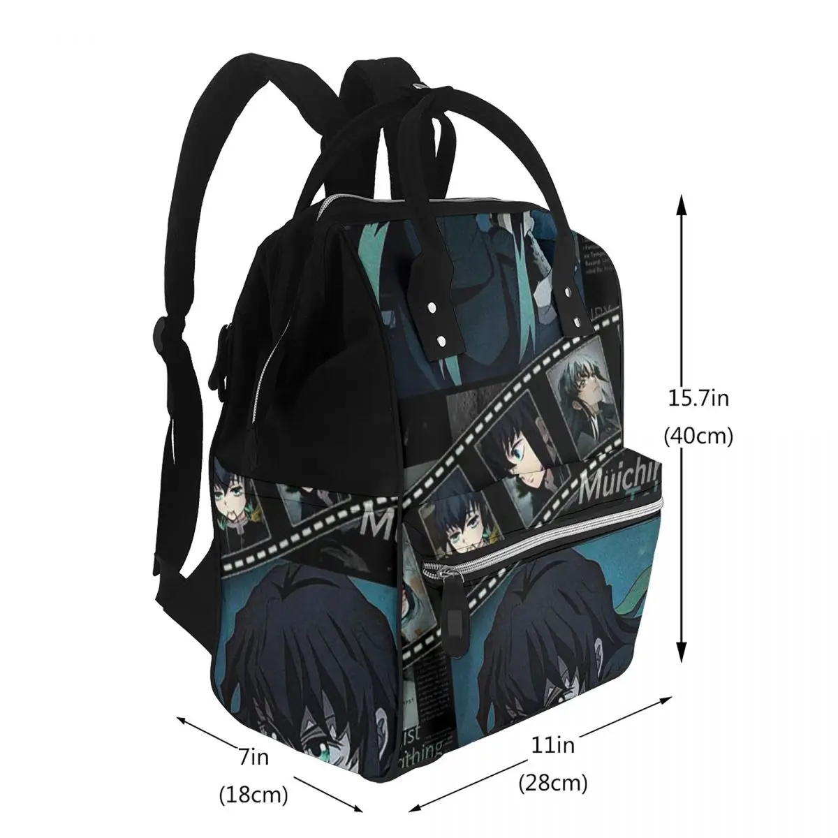 Muichiro Tokito Student Backpack School Bag Hiking Travel Daypack for Men Women Bookbag Shoulder Bags