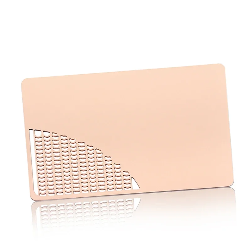 

Металлические поделки на заказ Металлическая пустая зеркало из нержавеющей стали Розовое золото на заказ Деловой металлический логотип Печать визитных карточек Роскошные