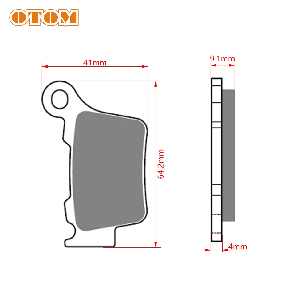 OTOM Rear Brake Pads R04 Motocross Motorcycle Copper Sintering Braking Disks For KTM SX SXF XC-F XCW EXC MXC HUSQVARNA FC FE TC