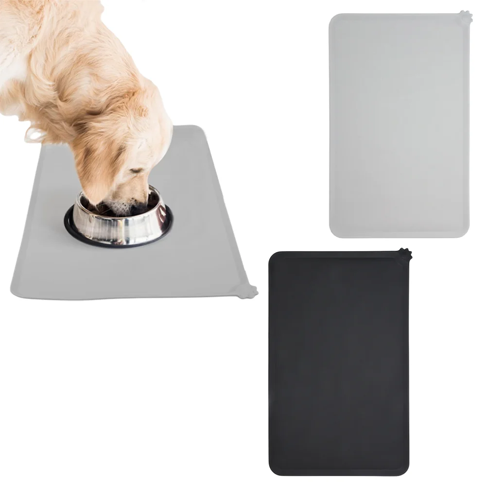 Silicone Anti-Spill Pet Feeding Mat, Non-Slip Cat Dog Food Bowl Mat, Indoor Pet Water Dish Pad, 1PC