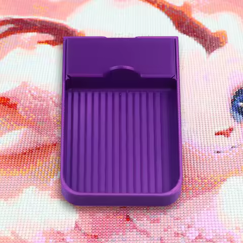 Multi-Colored Diamond Painting Drill Plate with Storage Box Diamond Art Accessories Trays Accessories and Tools for DIY Crafts