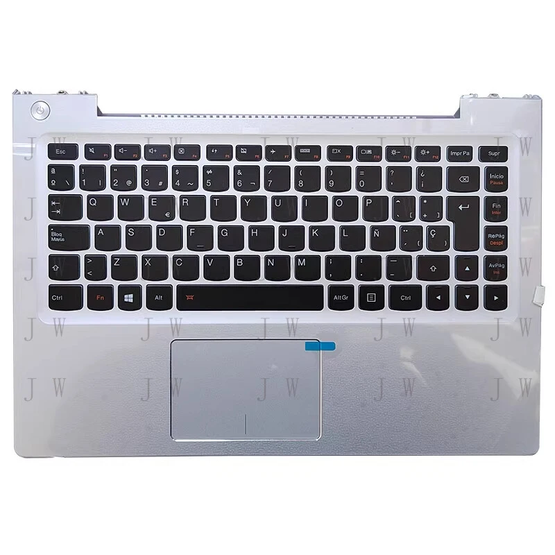 

DDJ Palmrest for Lenovo IdeaPad U330 U330p U330T Keyboard Backlit Touchpad Silver EU