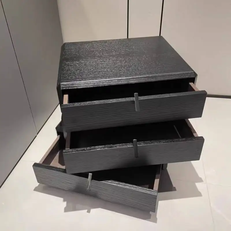 

Black Organizer Nightstands Nordic Design Storage Luxury Bedroom Nightstands Bedside Living Room Tavolino Da Letto Furniture