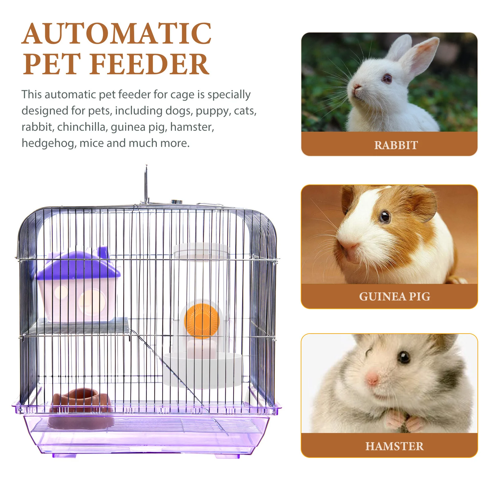 

Sosoport Pet Water Fountain Hanging Cat Dog Feeder Wear Resistant Puppy Accessory Convenient Household Animal Drinking Bowl