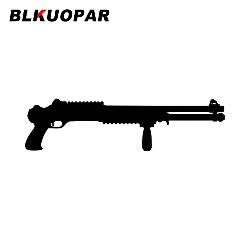 BLKUOPAR Semi Automatic Shotgun Silhouette Car Sticker Creative Decals Windows Motorcycle Trunk Windshield Laptop Car Styling