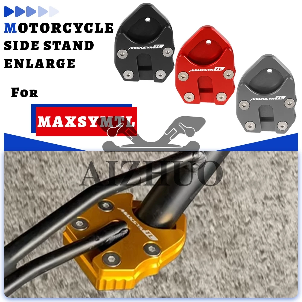 

For SYM Maxsym TL500 TL508 TL 500 508 2019-2023 Motorcycle Kickstand Side Stand Extension Enlarger Pad Side auxiliary Bracket