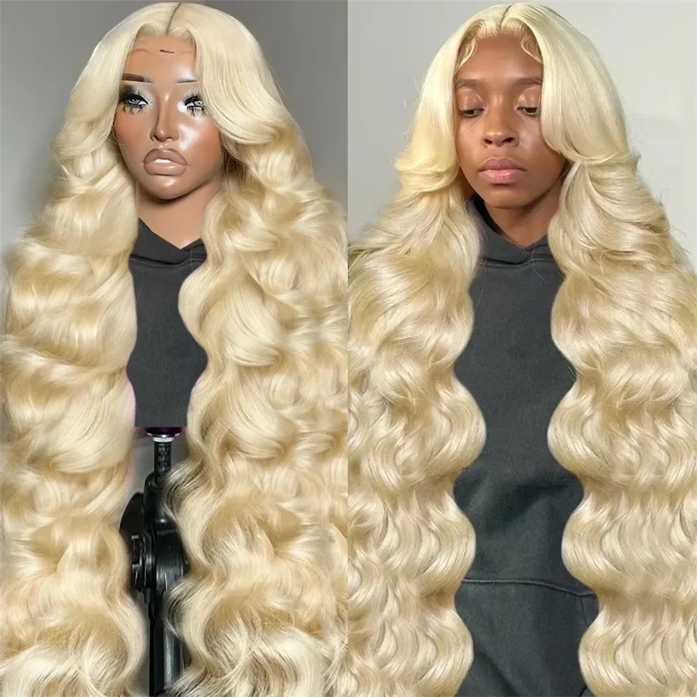 HD Transparent Blonde Body 13x4 13x6 Lace Front Human Hair Wigs Brazilian Lace Frontal For Women PrePlucked #613 Closure Wig
