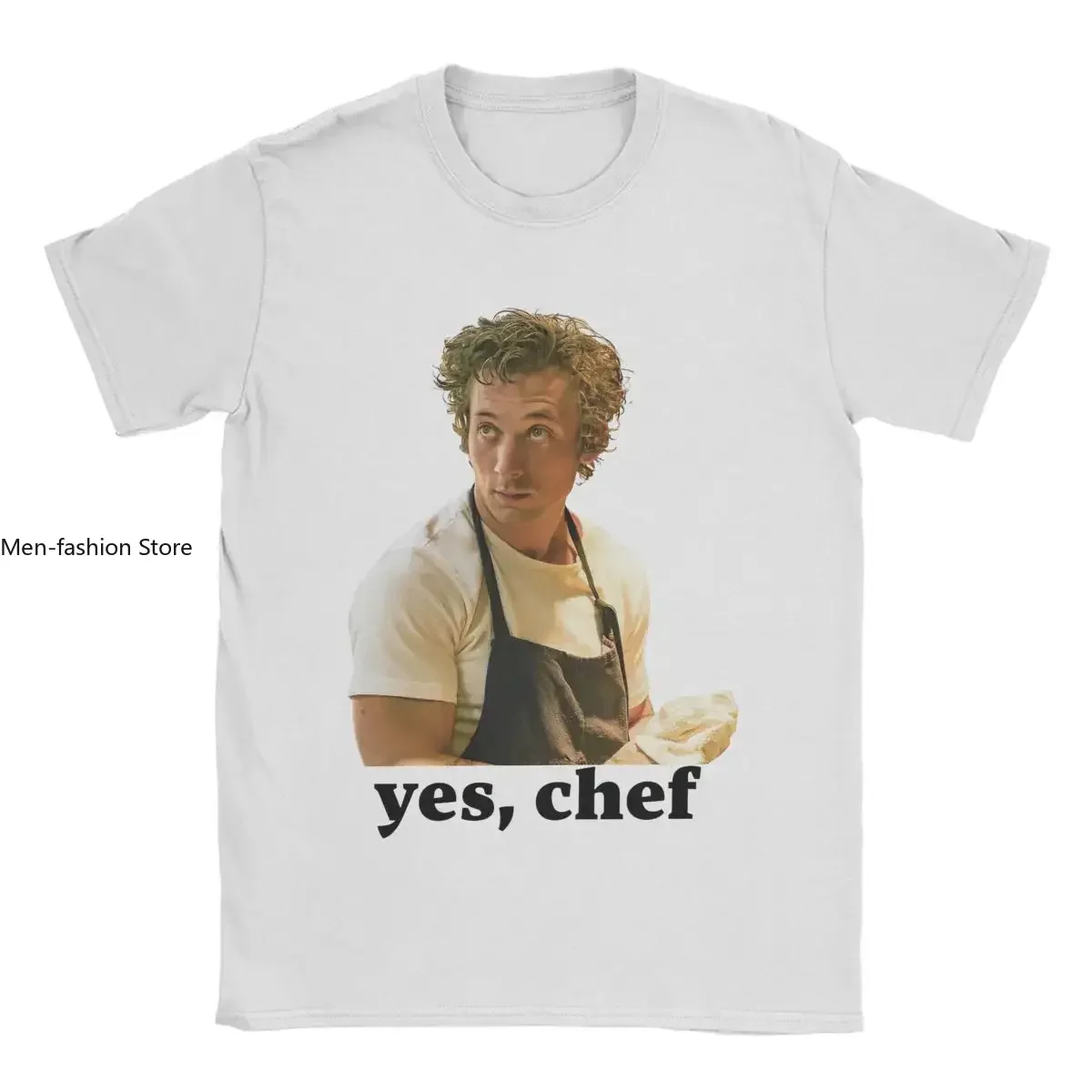 Casual Yes Chef Carmy Berzatto The Bear Tv Show T-Shirts Men Cotton T Shirts Short Sleeve Tee Shirt Birthday Present Clothes