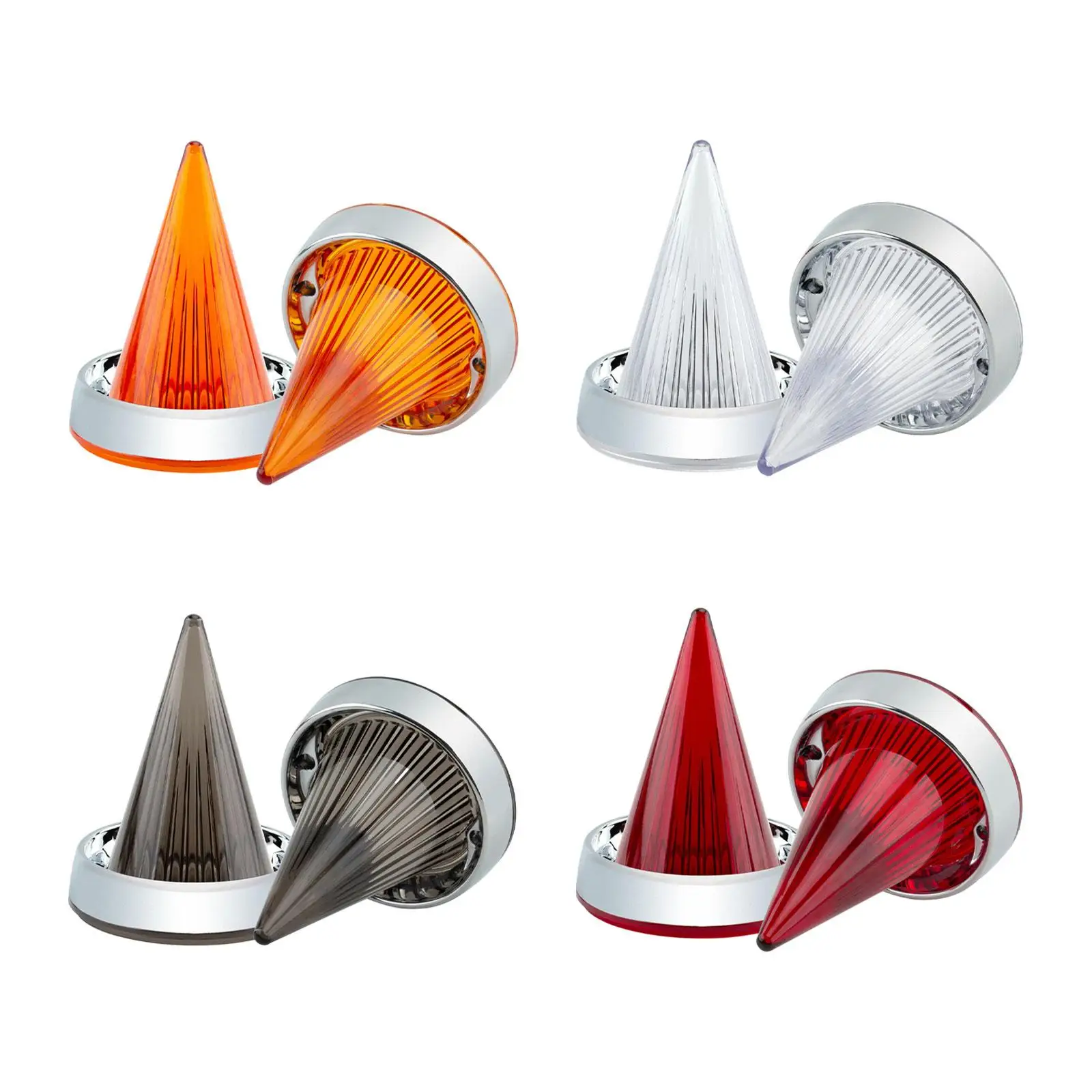 

1 Pair Turn Signal Light Lens Cover Easy to Install Accessory Conical Shape