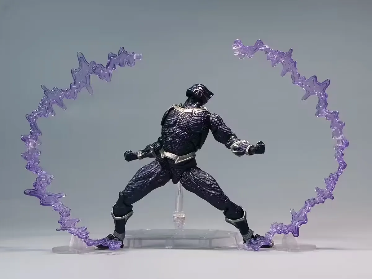 Revoltech Yamaguchi Black Panther Figure King of Wakanda Action Figures Model Toys Joint Movable Doll Room Decor Christmas Gift