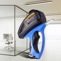 90PSI Pneumatic Portable Gravity Sandblasting Gun Adjustable Flow Air Sandblasting Gun with Nozzle&Gloves Sandblaster Spray Gun