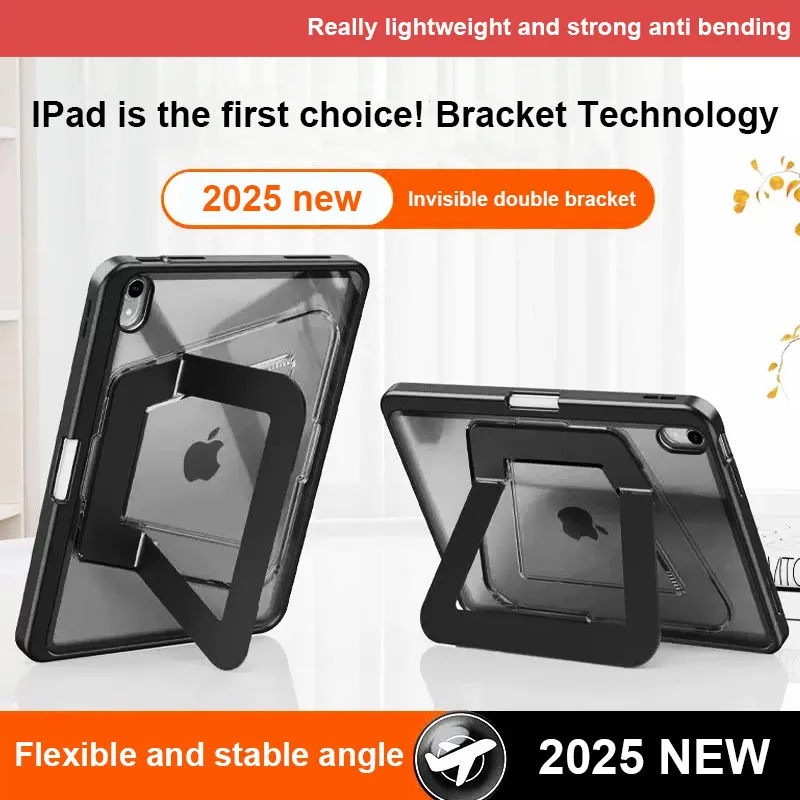 

Чехол с защитой от изгиба для iPad 11-го поколения 2025 11 дюймов Air 11 Air7 Pro11 Air 6 5 4 10th 10.9 10.2 Аппаратный кронштейн с гнездом для ручки