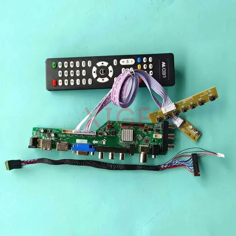 

DIY комплект для LTN156AT23-C01 LTN156AT23-C02 панель ноутбука USB/DHMI/VGA/AV 1366x768 15,6 "DVB-T/C LVDS 40-контактная плата драйвера контроллера