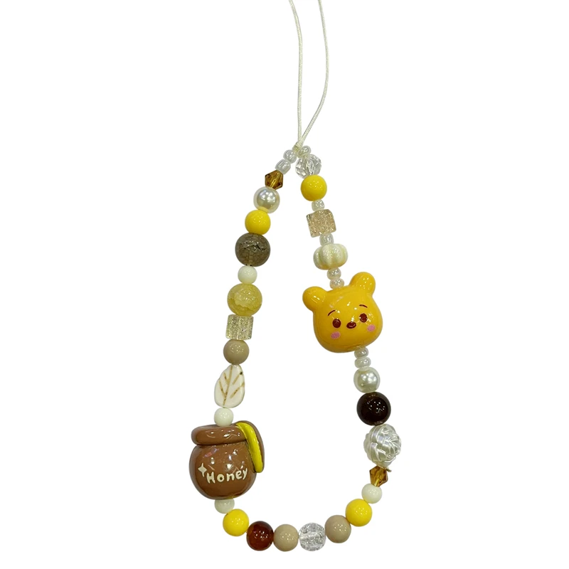 Hadiah ulang tahun Disney Pooh Bear, hiasan rantai gantung casing ponsel, rantai ponsel portabel dan antihilang
