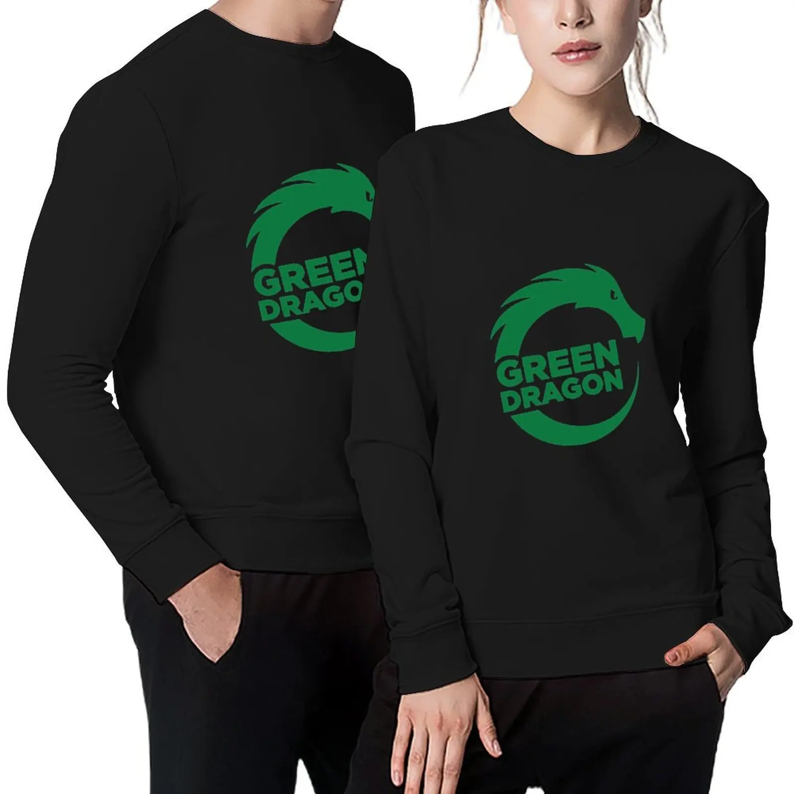 

Green Dragon Pullover anime clothing men wear graphic t shirts men korean style clothes new in sweatshirts