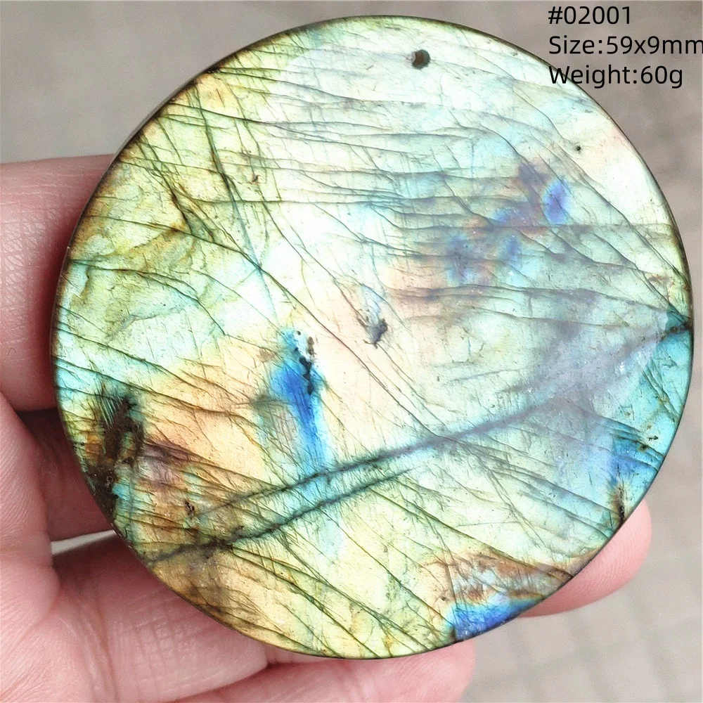 Natural Purple Labradorite Pendant Jewelry Flash Rainbow Gold Colorful Labradorite Necklace Women Men AAAAAA