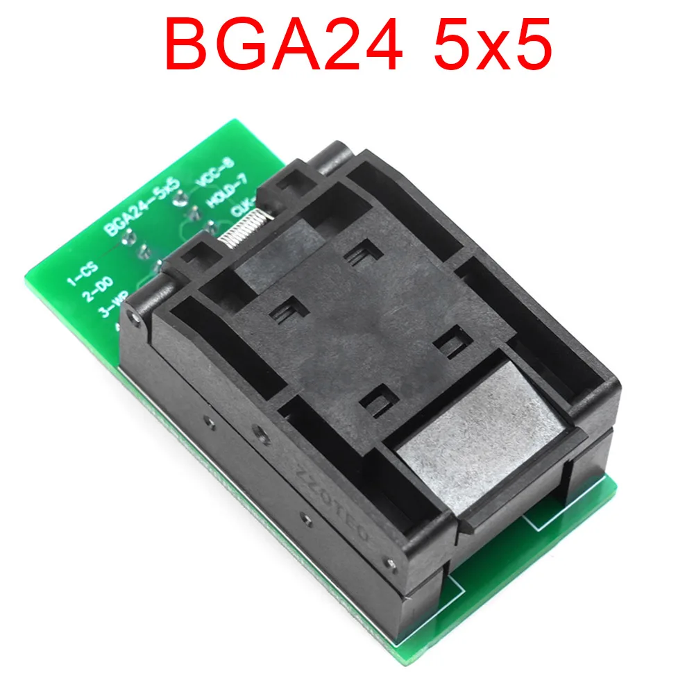 BGA24 to DIP8 Adapters for RT809H RT809F TL866CS TL866A EZP2010 EZP2013 Programmer +2pcs Chip Frame IC Size 6*4mm + 5*5mm Matrix