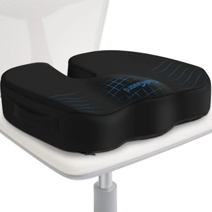 Seat Cushion for Office Chair Memory Foam Non-Slip Desk Seat Cushion Back, Coccyx, Sciatica, Tailbone Pain Relief Butt Pillow f