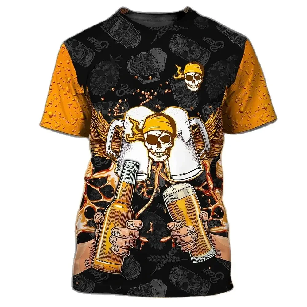 3D Darts Printed T Shirt For Men Fashion Shooting Game O-neck Short Sleeve Outdoor Sports Style Oversized T-shirt Loose Pullover