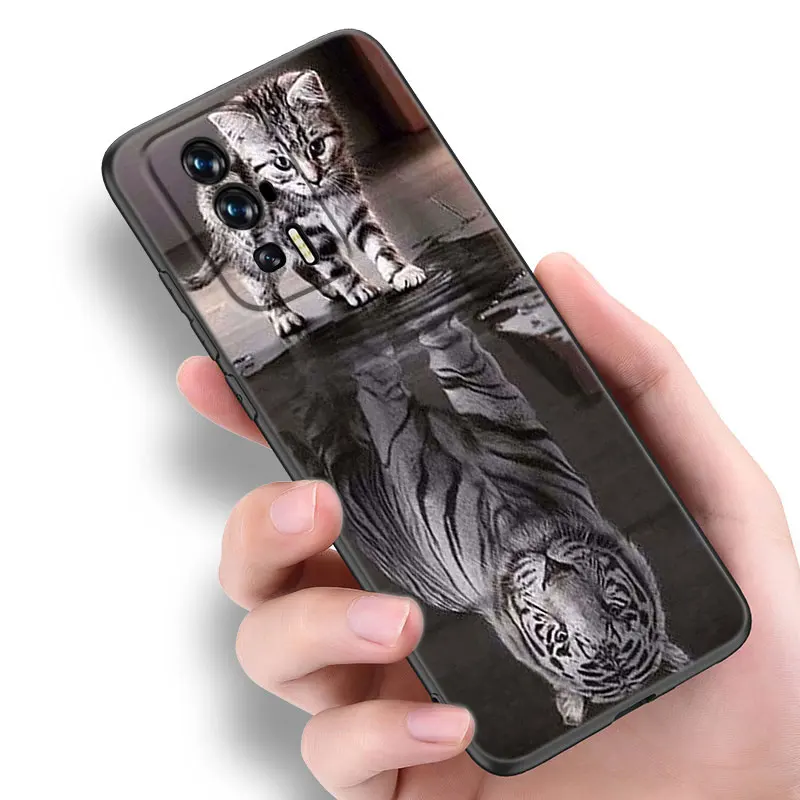 Animal Tiger Black Silicone Phone Case For Xiaomi Redmi 7A 8A 9A 10A 11A 9C 10C 12C 13C 11 Prime A1 A2 Plus 12 4G Note 9T 12R