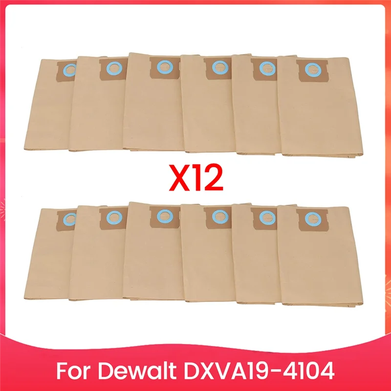 12PCS Vacuum Dust Paper Bag Fit For Dxva19 4104 Vacuum Cleaner Accessories Spare Parts Dust Bag-A70Z