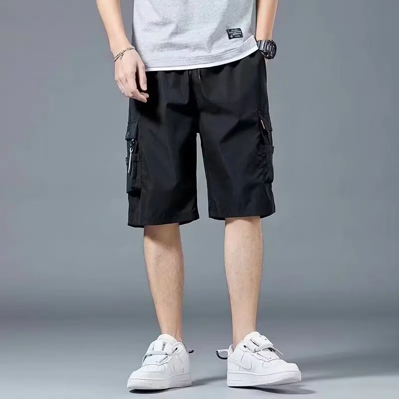 

Мужская рабочая одежда ort Pants Ice Silk Sports Тонкие летние модные универсальные прямые брюки с эластичной резинкой на талии Повседневные orts