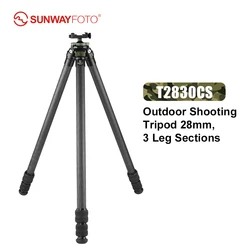 SUNWAYFOTO T2830CS Carbon Fiber Tripod for Hunting with Inverted Ball Head，Arca Swiss Pic Rail Adapter Clamp