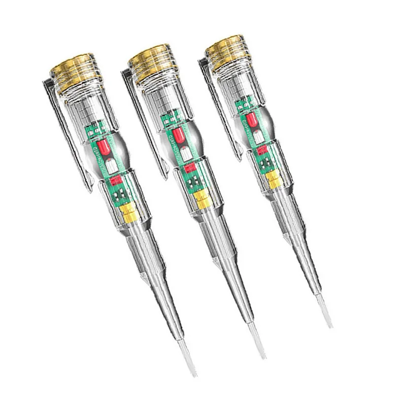 

3PCS Intelligent Induction Power Voltage Detector Pen 24-250V Circuit Tester Screwdriver Household Electrician Tools