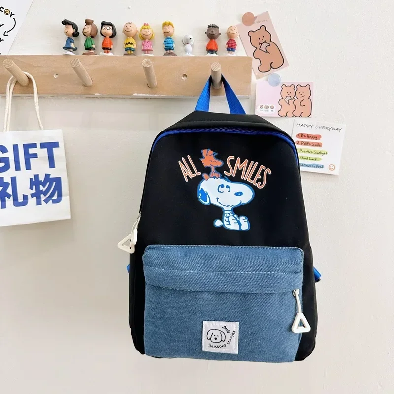 

Snoopy Kindergarten Schoolbag Boys and Girls Casual Cute Backpack Outdoor Fashion Children's Shoulder Bag Nylon Handbag