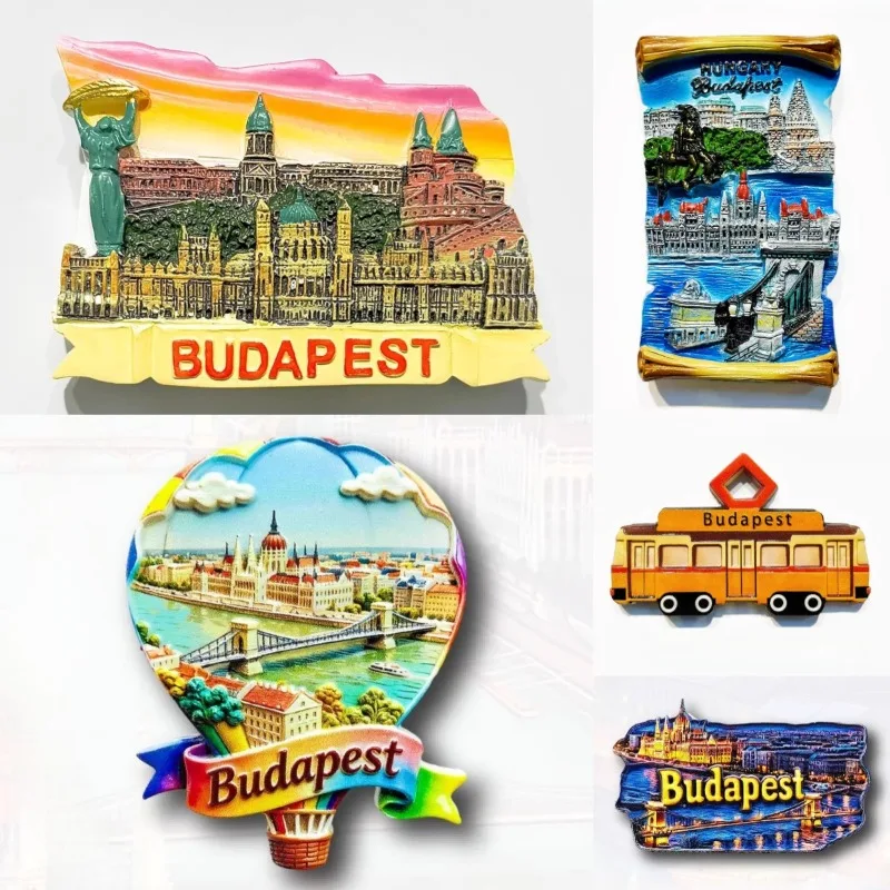 Hungary Souvenirs Budapest Fridge Magnets Home Decoration Széchenyi Chain Bridge Fridge Stickers Birthday Gifts