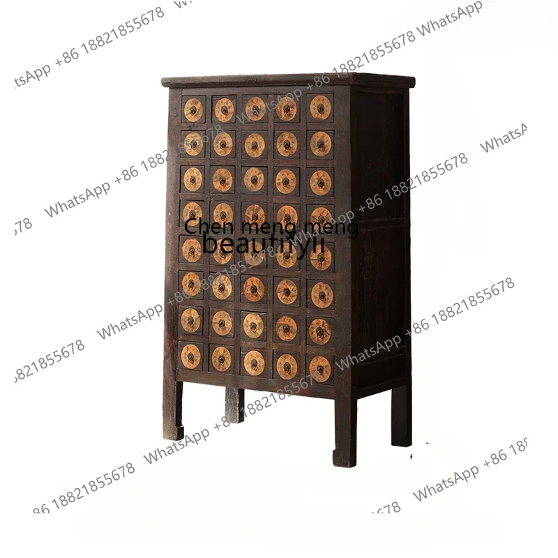 

P178 LateQing Dynasty antique cabinet wabi-sabi style storage drawer cabinet retro decorative side cabinet B&B tea room furnitur